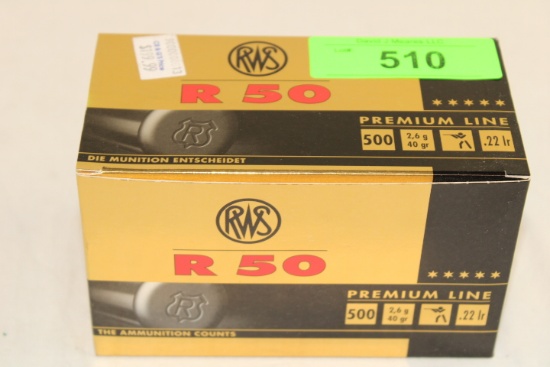 500 Rounds of RWS "R50" Premium Line .22LR 40 Gr. Ammo