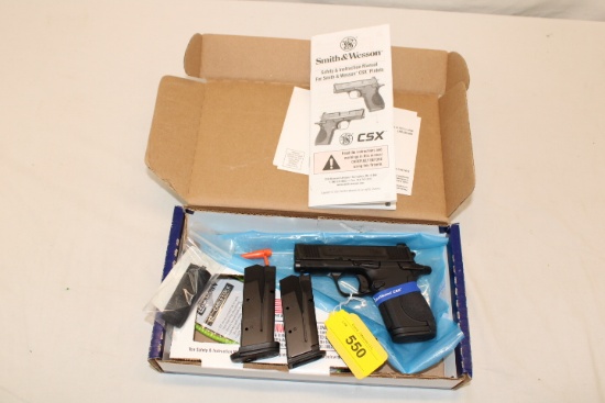 Smith & Wesson "CSX" 9mm Pistol with 3 Magazines.  New!