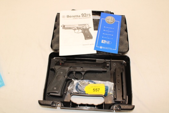 Beretta "92FS" 9mm PARA Pistol w/2- 15 Rd. Mags.  New!