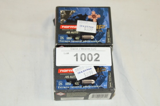 40 Rounds of Norma .45 Auto. 175 Gr. MHP Ammo