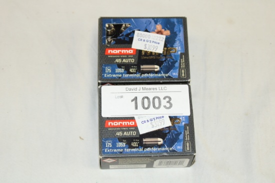 40 Rounds of Norma .45 Auto. 175 Gr. MHP Ammo