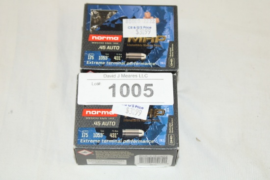 40 Rounds of Norma .45 Auto. 175 Gr. MHP Ammo
