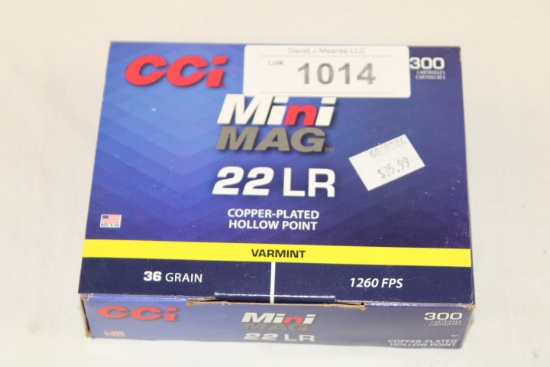 300 Rounds of CCI "Mini-Mag" .22LR 36 Gr. HP Varmint Ammo