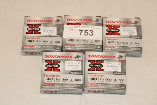 25 Rounds of Winchester .410 Ga. 2 1/2" 000 Buck Shot