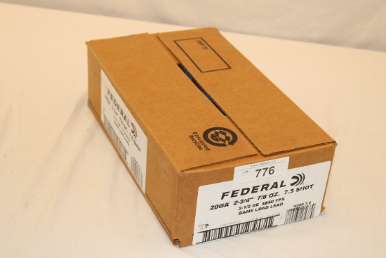250 Rounds, Full Case of Federal .20 Ga. 2 3/4" 7.5 Shot Ammo