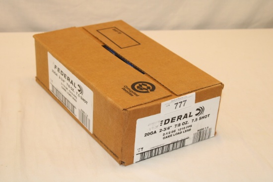 250 Rounds, Full Case of Federal .20 Ga. 2 3/4" 7.5 Shot Ammo