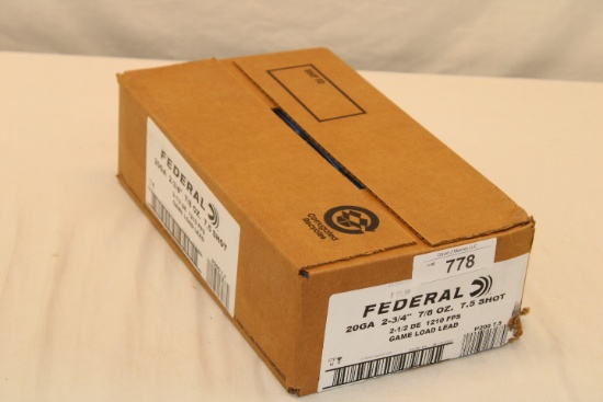 250 Rounds, Full Case of Federal .20 Ga. 2 3/4" 7.5 Shot Ammo