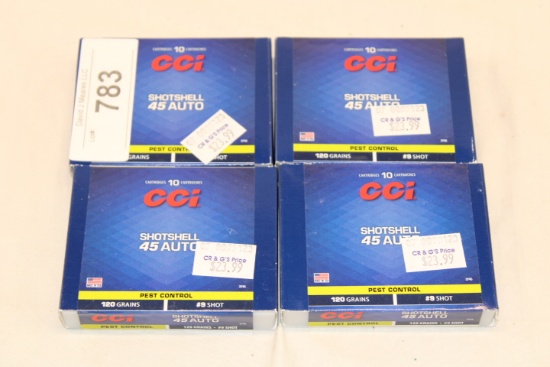 40 Rounds of CCI .45 Auto. 120 Gr. #9 Shot Shotshells