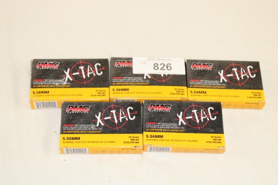 100 Rounds of PMC "X-TAC" 5.56mm 55 Gr. FMJ-BT Ammo