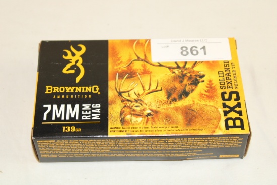 20 Rounds of Browning "BXS" 7mm REM. Mag. 139 Gr. BXS Solid Expansion Ammo