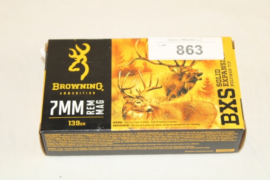 20 Rounds of Browning "BXS" 7mm REM. Mag. 139 Gr. BXS Solid Expansion Ammo