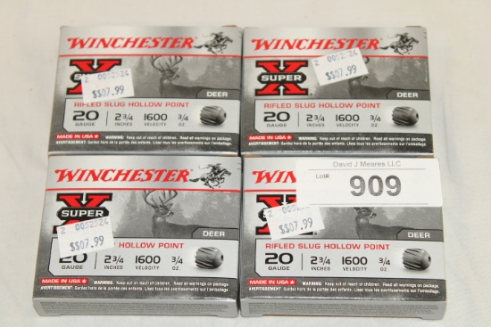 20 Rounds of Winchester "Deer" .20 Ga. 2 3/4" HP Slugs