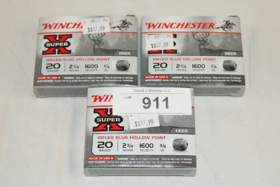 15 Rounds of Winchester "Deer" .20 Ga. 2 3/4" HP Slugs