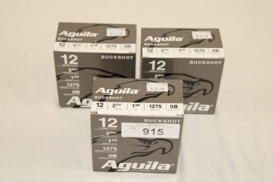 75 Rounds of Aguila .12 Ga. 2 3/4" 0B Buckshot