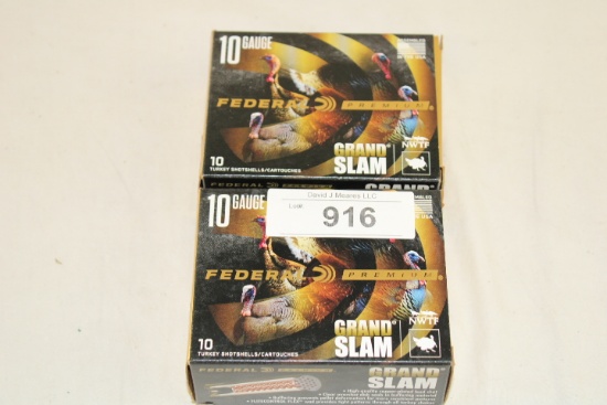 20 Rounds of Federal "Premium" 10 Ga. 3 1/2" 4 Shot Ammo