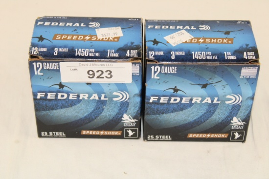 50 Rounds of Federal "Speed Shok" .12 Ga. 3" Shotgun Ammo