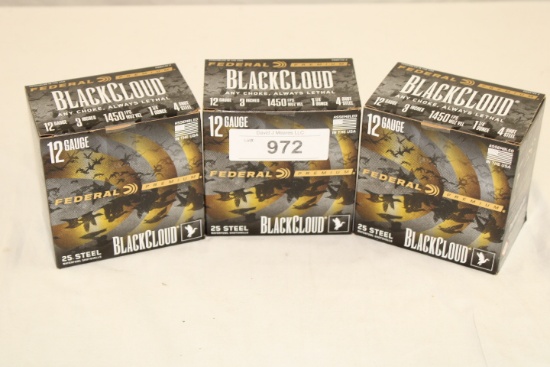 75 Rounds of Federal "Black Cloud" .12 Ga. 3" Shotgun Ammo