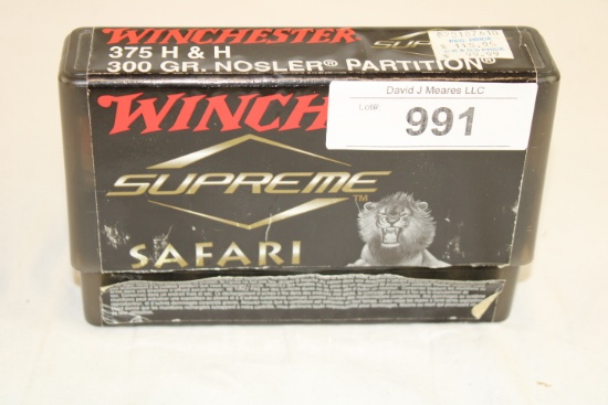 20 Rounds of Winchester 375 H&H 300 Gr. Nosler Partition Ammo