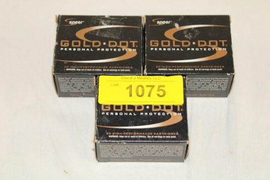 60 Rounds of Speer "Gold Dot" .38 SPL+P 125 Gr. GDHP Ammo