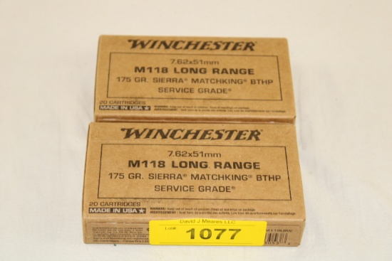 40 Rounds of Winchester "M118 Long Range" 7.62x51 Ammo