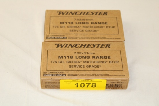 40 Rounds of Winchester "M118 Long Range" 7.62x51 Ammo