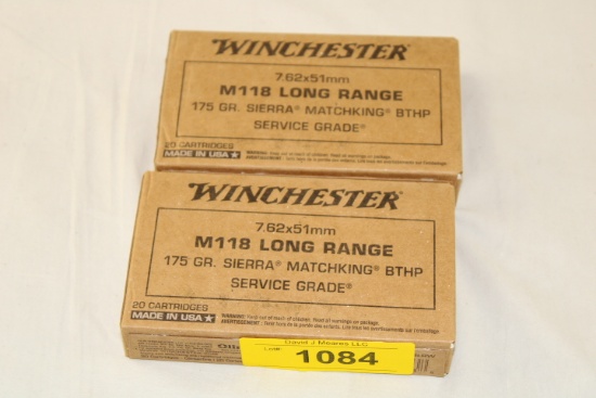 40 Rounds of Winchester "M118 Long Range" 7.62x51 Ammo
