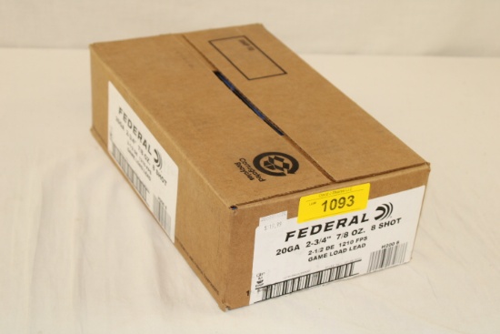 250 Rounds (Full Case) of Federal .20 Ga. 8 Shot Shotgun Ammo