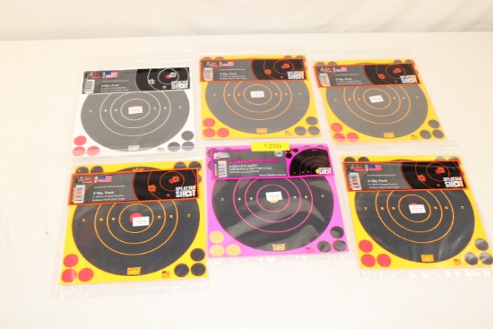 6 Packs of "Pro Shot Poducts" 8" Pink, Orange & White Targets