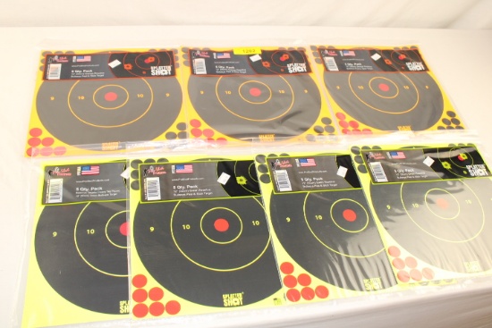 7 Packs of "Pro Shot Products" 12" Green & Orange Bullseye Targets