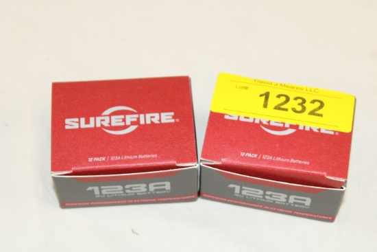 (2) 12 Packs of SureFire "123A" 3V Lithium Batteries.