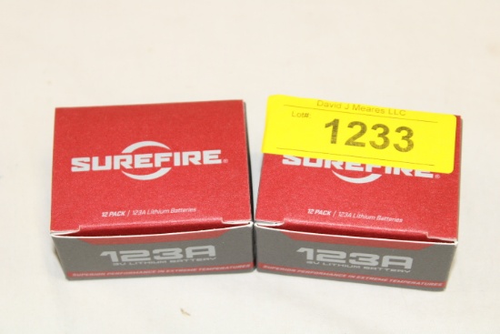 (2) 12 Packs of SureFire "123A" 3V Lithium Batteries.