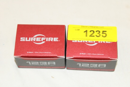 (2) 12 Packs of SureFire "123A" 3V Lithium Batteries.