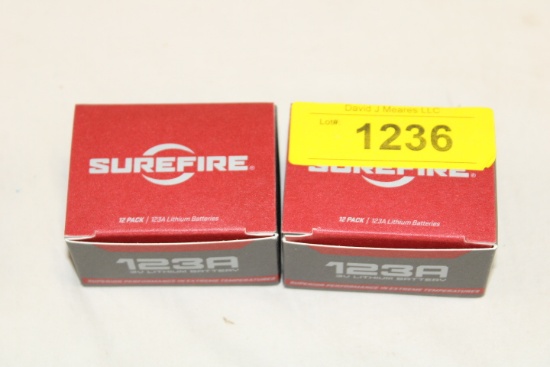 (2) 12 Packs of SureFire "123A" 3V Lithium Batteries.