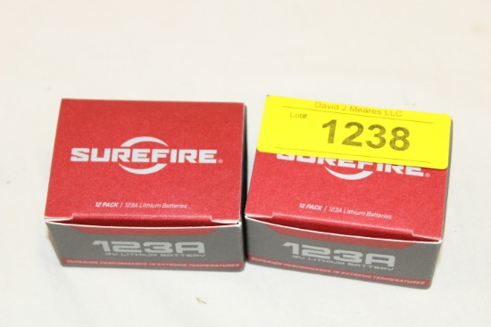 (2) 12 Packs of SureFire "123A" 3V Lithium Batteries.