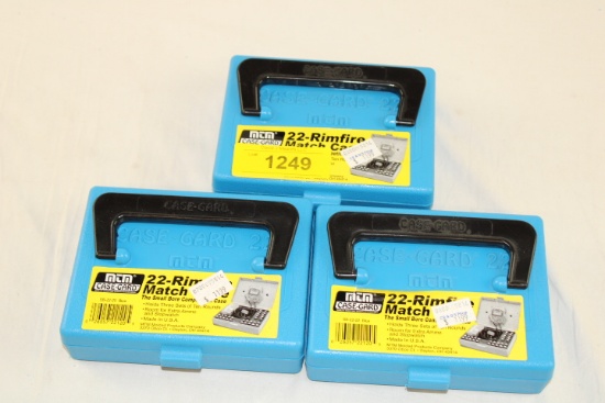 (3) Case-Gard 22 "22-Rimfire Match Case.  New!
