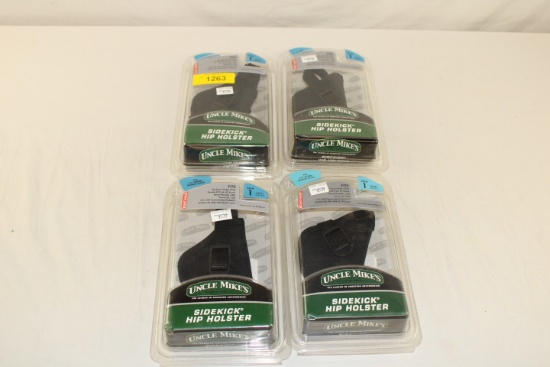 (4) Uncle Mike's Size 1 Sidekick Hip Holsters.  New!