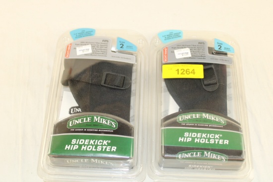 (2) Uncle Mike's Size 2 Sidekick Hip Holsters.  New!
