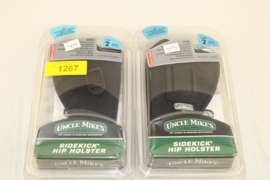 (2) Uncle Mike's Size 2 Sidekick Hip Holsters.  New!