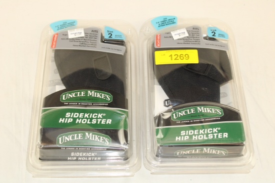(2) Uncle Mike's Size 2 Sidekick Hip Holsters.  New!
