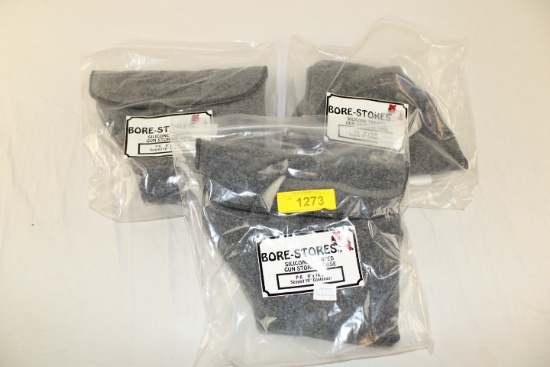 (3) Bore-Stores Silicone Treated Gun Storage Case.  New!