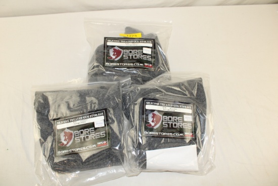 (3) Bore-Stores Silicone Treated Gun Storage Case.  New!
