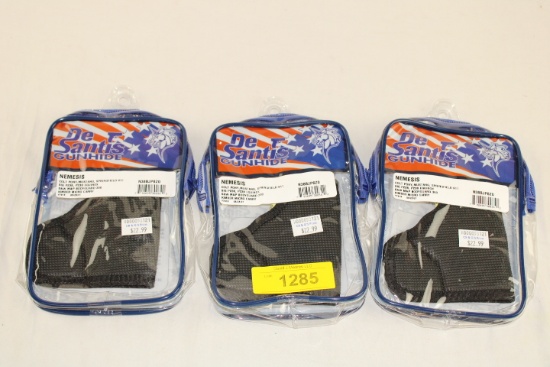 (3) DeSantis Gunhide "Nemesis" Pistol Holsters.  New!