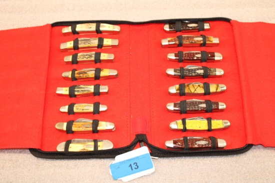 (16) Case XX Knives with a Variety of Handle Materials