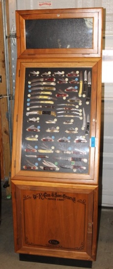 Case XX Knife Display with 45 Case XX Knives