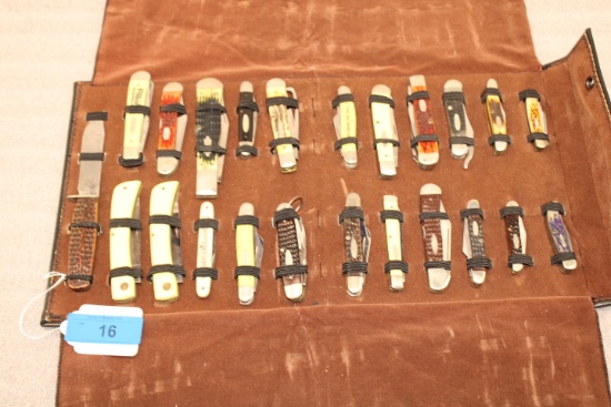 (23) Case XX Knives in a Case XX Zippered Knife Case