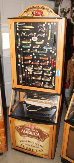 Case XX Knife Display with 47 Case XX Knives
