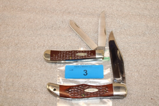 (2) Case XX Knives - Folding Hunter and Trapper