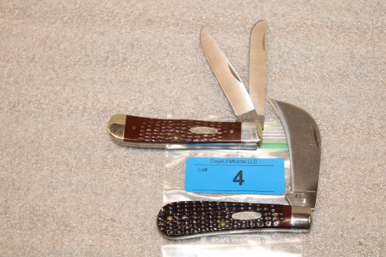 (2) Case XX Knives - Hawkbill and Trapper
