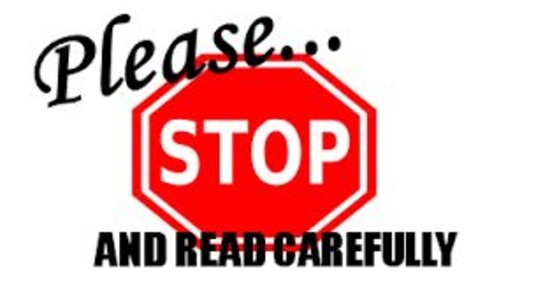 Important Information - Please Read