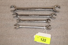 (4) Snap-On Flare Nut Wrenches in Very Good Condition
